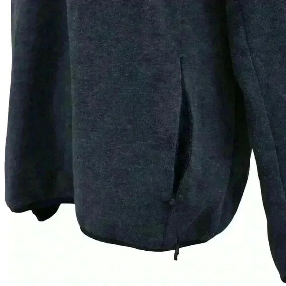 Reebok Gray Fleece Half Zip Mock Neck Sweatshirt Zip Pockets Size Large - Picture 7 of 8
